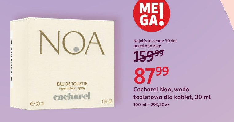 Woda toaletowa Cacharel noa promocja w Rossmann
