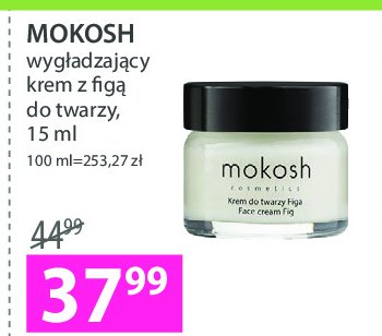 Wygładzający krem do twarzy figa Mokosh promocja
