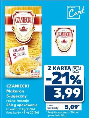 Makaron 5-jajeczny, różne rodzaje promocja w Kaufland
