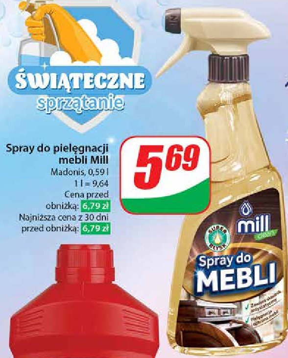 Spray do mebli drewnianych Mill clean promocja