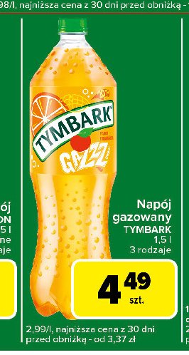 Napój mango-pomarańcz Tymbark gazzzowana promocja w Carrefour Express