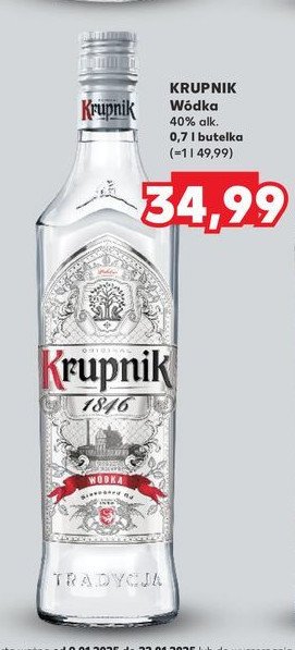 Wódka Krupnik premium promocja w Kaufland