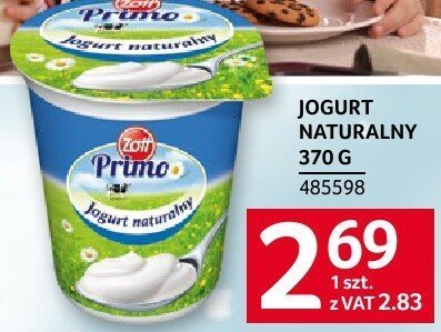 Jogurt naturalny Primo 370 g promocja w Selgros