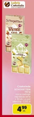 Czekolada blonde almond Schogetten promocja