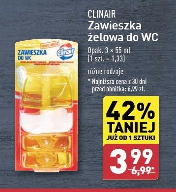 Zawieszka do wc cytryna Clinair promocja