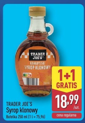 Syrop klonowy Trader Joe's promocja w Aldi