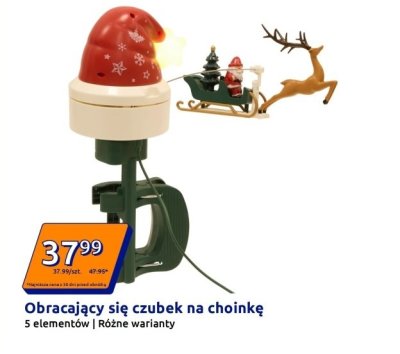 Obracający się czubek na choinkę promocja w Action