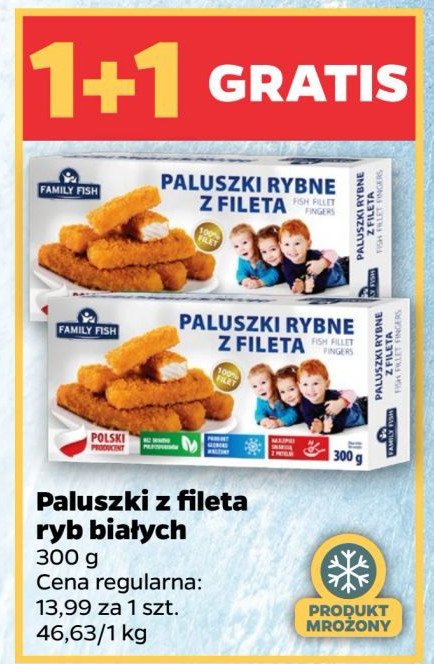 Paluszki rybne z fileta Family fish promocja