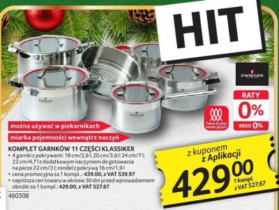 Komplet garnków Zwinger 11 części Klassiker promocja w Selgros