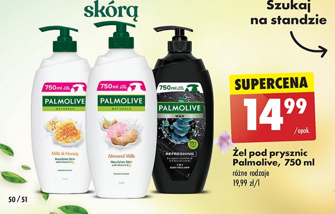 Mydło w płynie milk & almond Palmolive naturals promocja