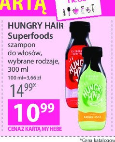 Szampon do włosów oczyszczający kale + moringa + avocado oil Hungry hair superfoods promocja