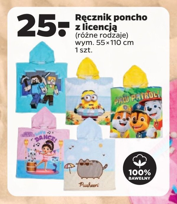 Poncho plażowe dziecięce pusheen promocja