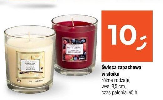 Świeca w szkle waniliowa promocja