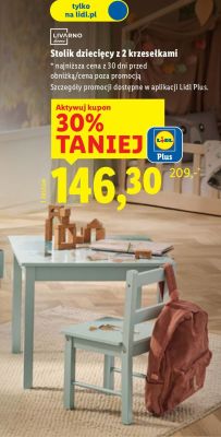 Stolik dziecięcy z 2 krzesełkami  promocja w Lidl
