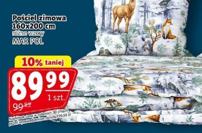 Pościel zimowa 160x200 cm różne wzory Mar Pol promocja w Prim Market