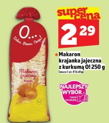 Makaron krajana jajeczna z kurkumą Oi 250 g promocja w TOPAZ