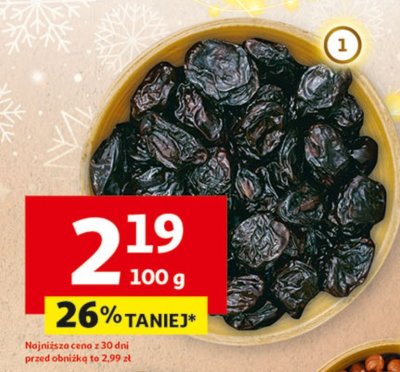 Śliwki wędzone luzem lub w opakowaniu 1 kg promocja w Auchan