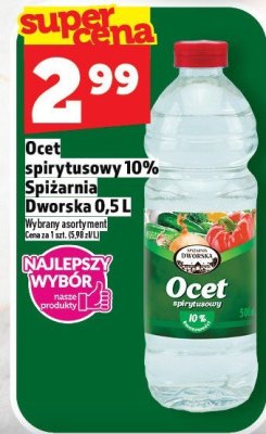 Ocet spirytusowy 10% Spiżarnia Dworska 0,5 l promocja w TOPAZ