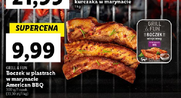 Boczek plastry w marynacie american bbq Grill and fun promocja