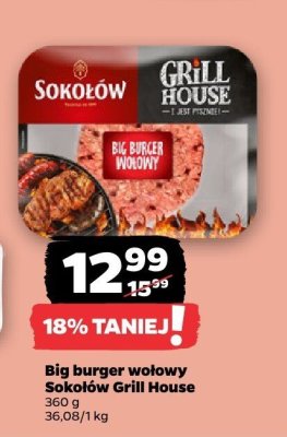 Big burger wołowy Grill House promocja w Netto