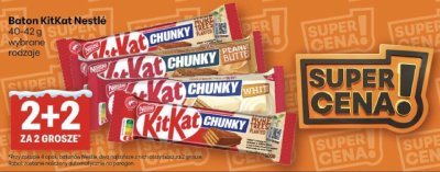 Baton KitKat Nestlé Chunky wybrane rodzaje promocja w Delikatesy Centrum