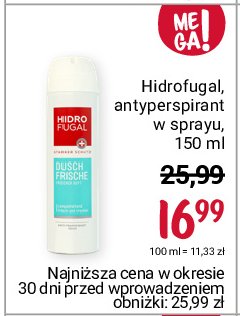 Antyperspirant w sprayu Hidrofugal classic promocja