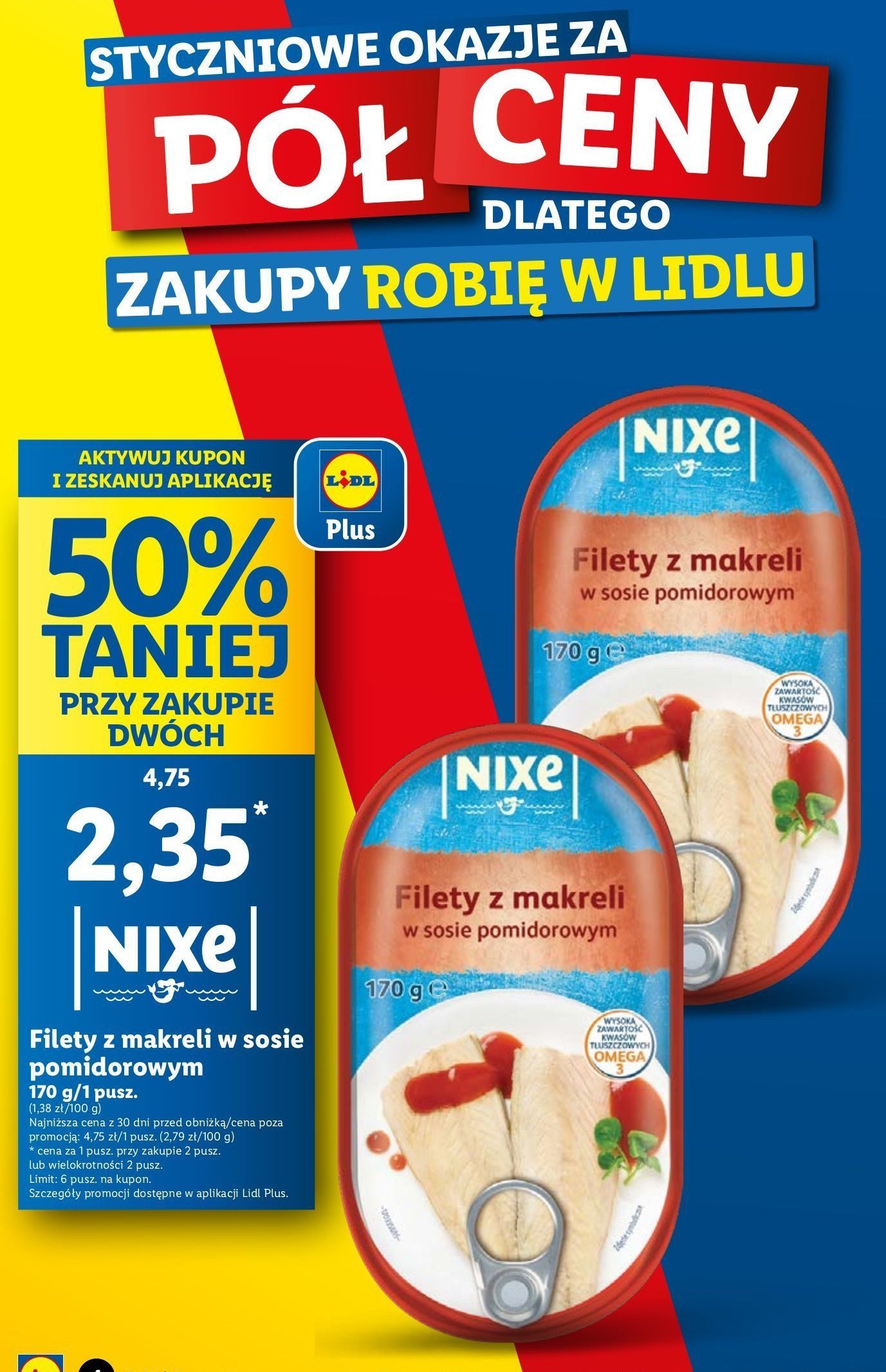 Filety z makreli w sosie pomidorowym Nixe promocja w Lidl