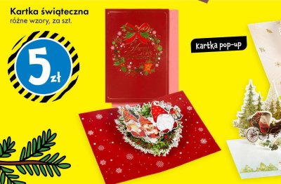 Kartka świąteczna różne wzory promocja w Tedi