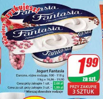 Jogurt z mleczn膮 czekolad膮 Danone fantasia promocja