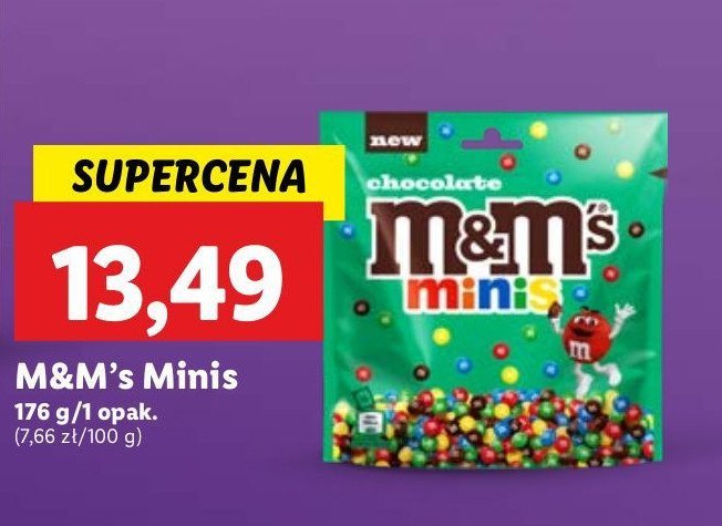 Draże czekoladowe minis M&m's promocja