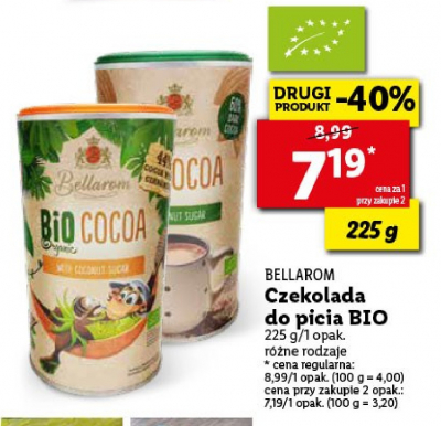 Czekolada do picia 60% kakao Bellarom promocja