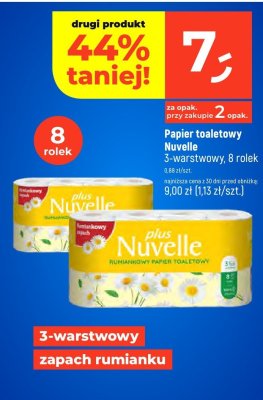 Papier toaletowy Nuvelle 3-warstwowy, 8 rolek promocja w Dealz