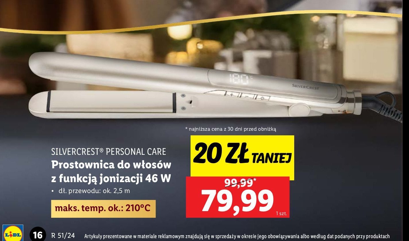 Prostownica do włosów z jonizacją Silvercrest promocja w Lidl