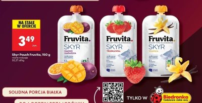 Skyr Pouch mango-marakuja promocja w Biedronka