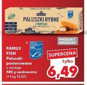 Paluszki rybne z mintaja Family fish promocja