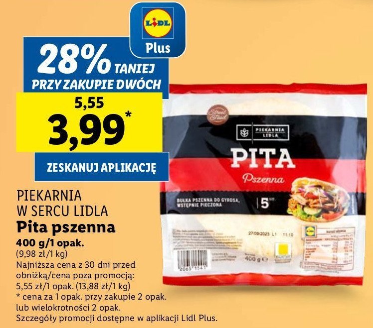 Pita PIEKARNIA W SERCU LIDLA promocja