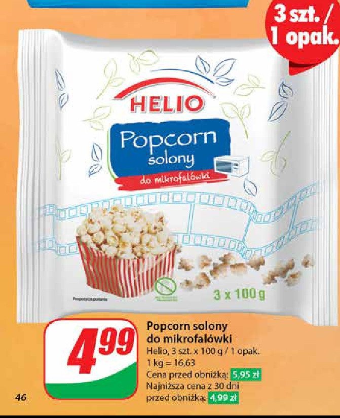 Popcorn solony Helio promocja