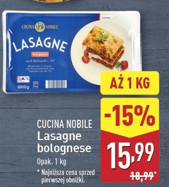 Lasagne Cucina nobile promocja w Aldi