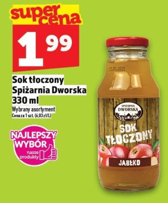 Sok tłoczony Spiżarnia Dworska 330ml promocja w TOPAZ