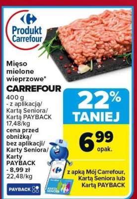 Mięso mielone wieprzowe Carrefour promocja w Carrefour Market