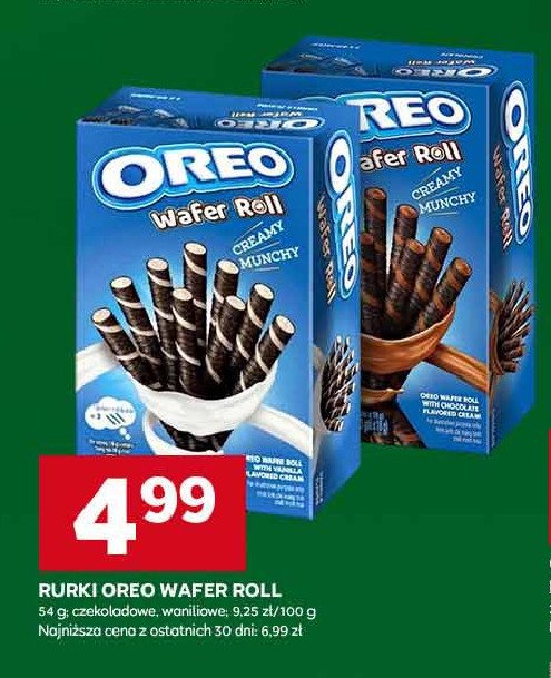 Rurki z nadzieniem waniliowym Oreo wafer roll promocja