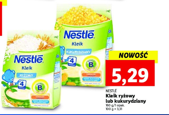 Kleik kukurydziany Nestle kleik promocje