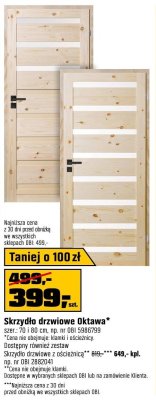 Skrzydło drzwiowe Oktawa promocja w OBI