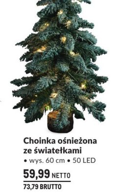 Choinka ośnieżona ze światełkami wys. 60 cm 50 LED promocja w Makro