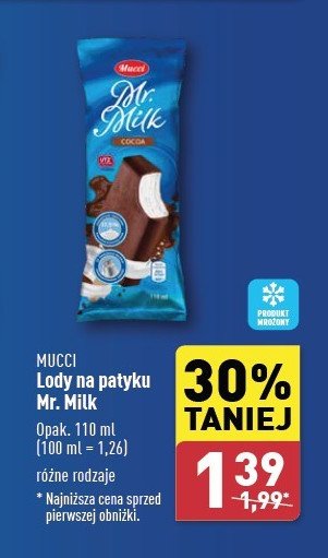 Lód cocoa Mucci mr. milk promocja