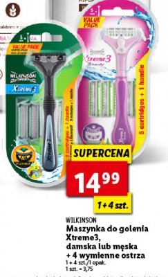 Maszynka do golenia + 4 wk艂ady Wilkinson xtreme 3 beauty promocja