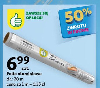 Folia aluminiowa 20 m Podniesiony kciuk promocja w Auchan