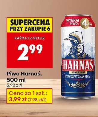 Piwo Harnaś, 500 ml promocja w Biedronka