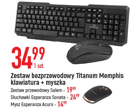 Klawiatura + mysz memphis tk108 Esperanza promocja
