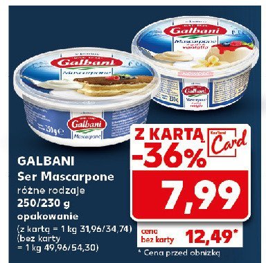 Ser mascarpone Galbani promocja w Kaufland